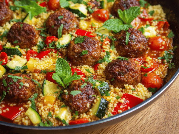One-Pot Merguez Meatball Couscous – Perfect Summer Dish